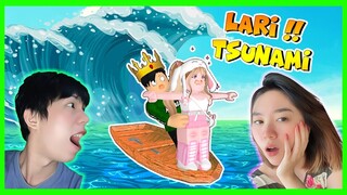 DOUBLE FACECAM ! AKU NGERJAIN @Ms. Pie  DI BENCANA TSUNAMI | TSUNAMI GAME ROBLOX INDONESIA