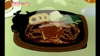 [Crayon Shin-chan] Eat black pepper steak and beer-drinking fried chicken legs with friends while da