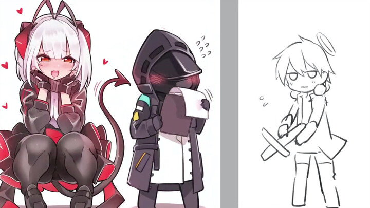 [Painting Process] #Arknights # Child doctor fights Sister W