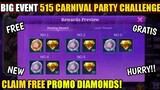 515 CARNIVAL PARTY COLLECT GOLD/SILVER COINS EXCHANGE TO PROMO DIAMONDS! BIG EVENT IN MOBILE LEGENDS