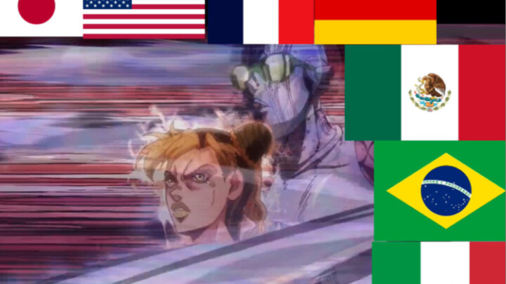 [Seven languages] Jolyne beats Ques in different languages