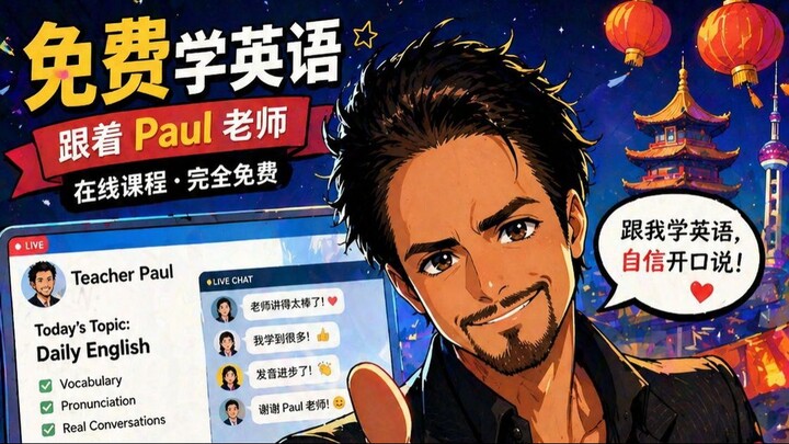 🎓 保罗老师教你学英语｜第一课：Hello, nice to meet you 怎么说？