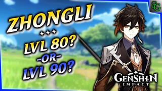 Genshin Impact - Zhongli Guide - Level 80 to 90? Is It Worth?