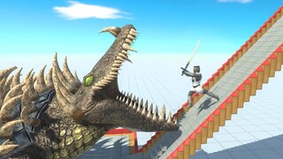 Slide into ANGUIRUS Mouth - Animal Revolt Battle Simulator