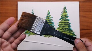 KING ART    HOW TO PAINT PINE TREES    N 11   PAINTING TECHNIQUE