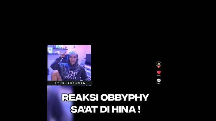 Reaksi Obbyphy Saat Di Hina Bocil ❗#shorts