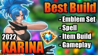 KARINA BEST BUILD 2022 | TOP 1 GLOBAL KARINA BUILD | KARINA - MOBILE LEGENDS | MLBB