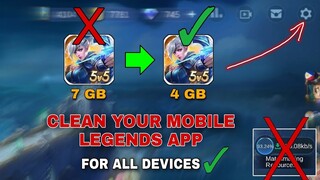 How to Remove Data's that are No Longer Needed in Mobile Legends