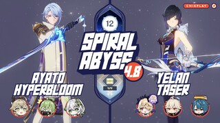 Spiral Abyss 4.8 - C2 Ayato X C1 Yelan | Floor 12 Full Star