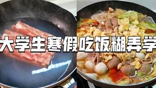 I made Liangpi and spicy hot pot for my mom!