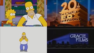 The Simpsons - Homer gets interrupted by 20th Century Fox & Gracie Films Logo
