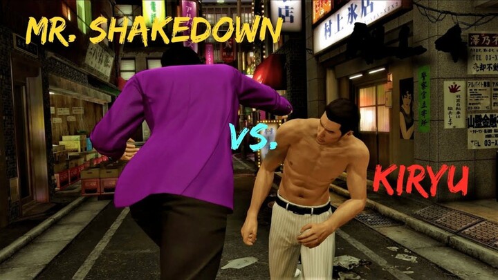 yakuza 0 - Mr. shakedown vs kiryu with style - no damage weapons counter hook spam (hard)