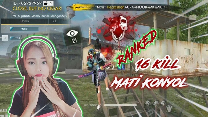 MOMENT NGESELIN FREE FIRE KETIKA GAGAL BOOYAH PANEN KILL 16