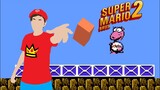 Mario Throws A Brick At Several People
