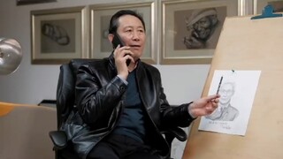 When you're on the phone with your wife... the portrait is suddenly finished!