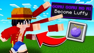 Becoming LUFFY in HARDCORE Minecraft One Piece Mod