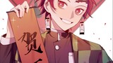 [Drawing Process] "Happy New Year" from Tanjirou