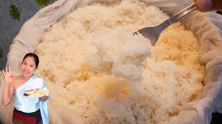 ข้าวเหนียวนึ่ง สูตรนิ่มข้ามคืน เสร็จใน 1 ชั่วโมง Steamed Sticky Rice|Krua Maenai|ครัวแม่นาย