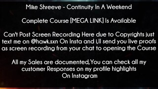 Mike Shreeve Course Continuity In A Weekend Download