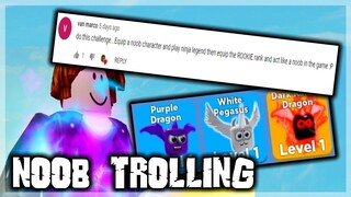 Noob Troll *EPIC DARE* in Ninja Legend