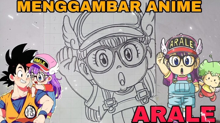 menggambar anime Dr.slumb arale