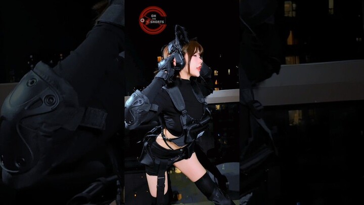 Cute Tactical Cat Girl Dance  Cat Girl Cosplay  Tactical Girl Cosplay #shorts