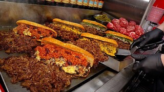韩式风情尝鲜：菲力芝士牛排三明治，街头美食的诱惑