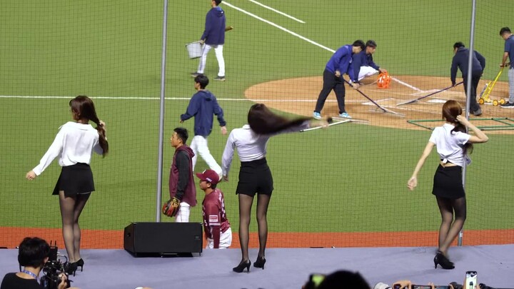 20250730 So Spicy! Fubon’s Korean Three-Pillar OL Uniform Mid-Game Dance #Lee Ju-geun #Lee Ah-young 