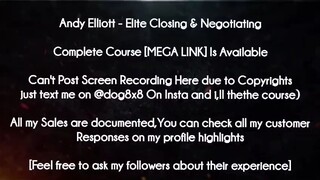 Andy Elliott Course Elite Closing & Negotiating download