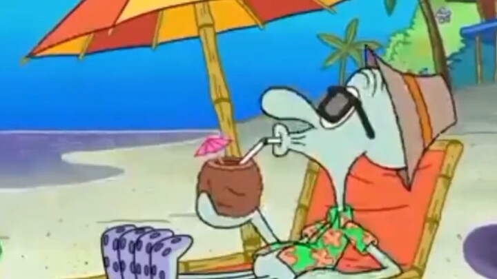 Spongebob Squarepants Squidward sedang bersantai