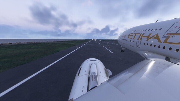 Massive Airbus A380 Full Power Takeoff  Etihad Airways at Tokyo International Ai