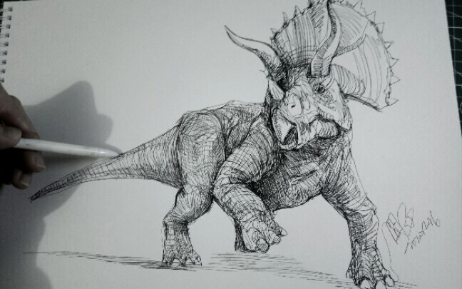 [Phác họa] Vẽ khủng long chỉ với một nét #5