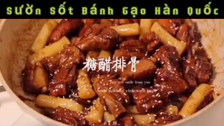 Làm món: “ Sườn Sốt Bánh Gạo Hàn Quốc & Làm Tokbokki Từ Bánh Tráng “ siêu ngon