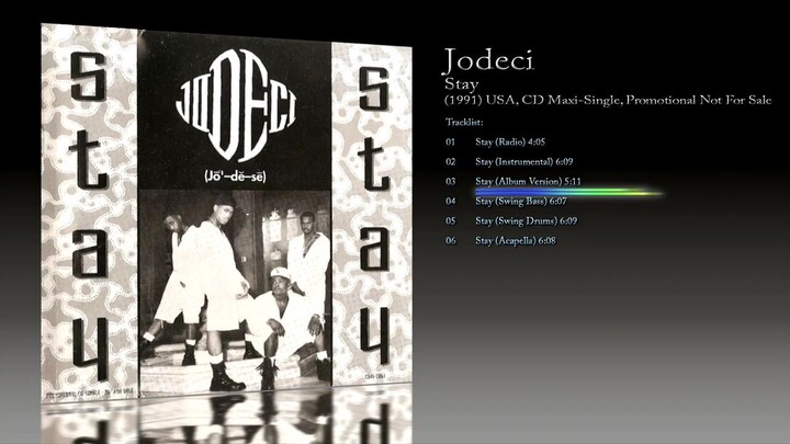 Jodeci (1991) Stay [CD Maxi-Single - Promotional Not For Sale]