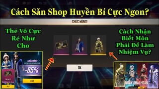 [Garena Free Fire]/Mẹo Mở Shop Huyền Bí Giảm Giá Cực Cao?Cách Phân Biệt Môn Phái Tứ Linh Khải Hoàn?