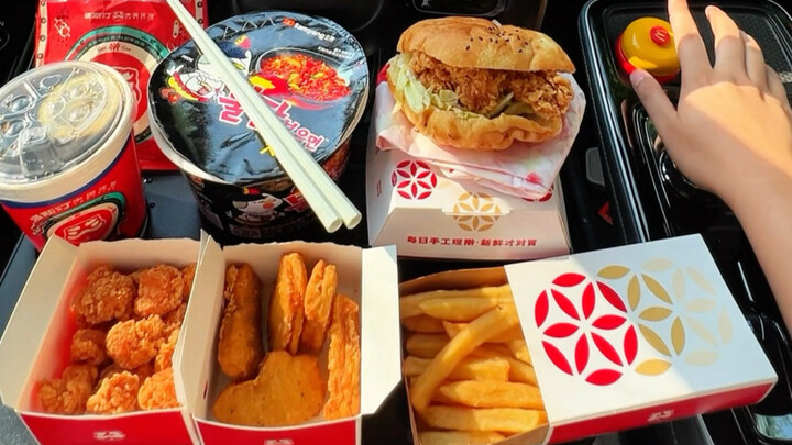 Turkey noodles in a burger—quite a unique flavor.