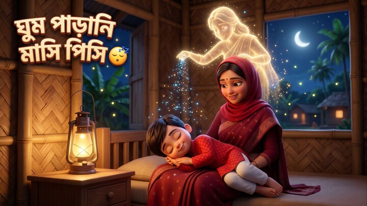 Ghum Parani Mashi Pishi | ঘুম পাড়ানি মাসি পিসি | 3D Bangla Rhyme - বাংলা ছড়া #BanglaNurseryRhyme
