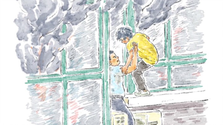 A moment of bravery and fearlessness: a neighbor climbs up the building with bare hands to rescue a 