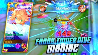 FANNY TOWER DIVE MANIAC | SOLO RANK GAMEPLAY | MLBB