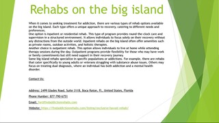 Rehabs on the big island