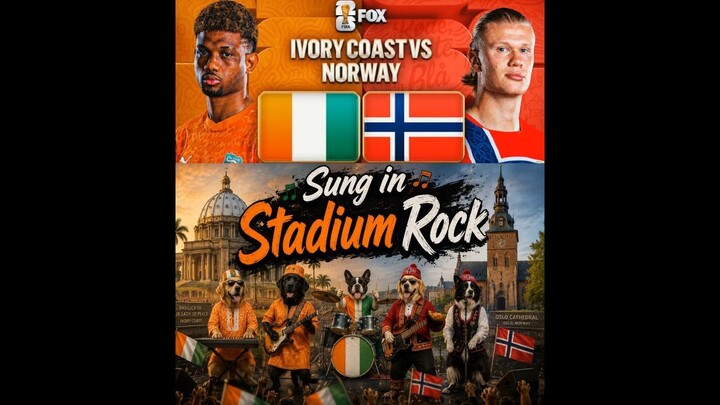 Norway VS Ivory Coast Sung in Stadium RockV2