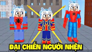 MEOWPEO VÀ BỘ BA NGƯỜI NHỆN ĐẠI CHIẾN TRONG THÀNH PHỐ MINI WORLD MINI GAME