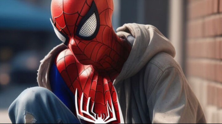 Homeless Superheros - Superheros as homeless #spiderman #marvel