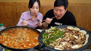 곱창의 기본! 양깃머리까지 주는 문정곱창 곱창전골 & 곱창구이! (Grilled intestines & Hot pot) 요리&먹방!! - Mukbang eating show