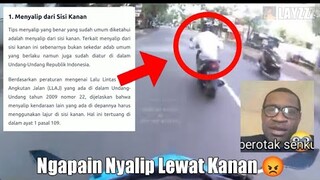 Salah Karena Nyalip Motovlogger...💀