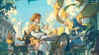 【卡潆Polora】密阿雷市下午茶☕️-私人委托-Procreate绘画过程