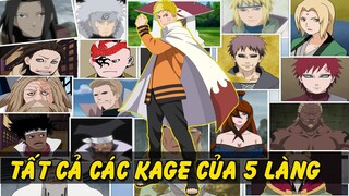 Tất Cả Các Kage Của 5 Làng Ninja | Konoha Với Số Lượng Kage Nhiều Nhất Trong Naruto Boruto