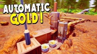 Automatic Gold Using Water and Machines - Hydroneer Gameplay - Early Access