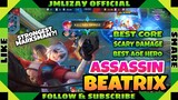 ASSASSIN BEATRIX Gameplay Tutorial as the core FOR SURE WIN & SCARY DAMAGE! #beatrixgameplays #mlbb