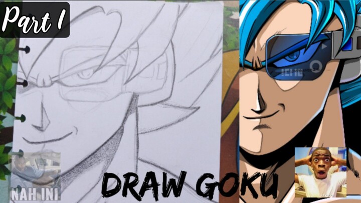 Sejak Kapan Goku pakai Scouter? 😨 | Draw SSB Goku Part 1 (BnW)